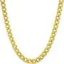 LIFETIME JEWELRY 5mm Cuban Link Chain Necklace for Women and Men 24k Gold Plated LIFETIME JEWELRY 5mm Cuban Link Chain Necklace for Women and Men 24k Gold Plated