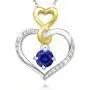 Agvana Birthstone Necklaces for Women Sterling Silver Genuine or Created Gemstone Two-Tone Infinity Love Heart Pendant Necklace Mothers Day Gifts for Mom Anniversary Birthday Gifts for Girls Her