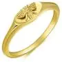 Nanafast Honey Bee Signet Ring 18K Gold Plated Tiny Bee Ring Personalized Honey Bee Statement Ring for Women Girls Size 6-10