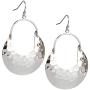 SPUNKYsoul Crescent Hammered Silver Earrings in Gold or Silver for Women