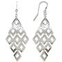 LeCalla Sterling Silver Jewelry Diamond Shape Drop Earrings for Women