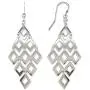 LeCalla Sterling Silver Jewelry Diamond Shape Drop Earrings for Women LeCalla Sterling Silver Jewelry Diamond Shape Drop Earrings for Women