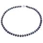 JYX Pearl Necklace Set 8-9mm Dark-Blue Freshwater Pearl Necklace Bracelet and Earrings Jewelry Set