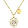 KissYan Sunflower Necklace for Women Girls, 18K Gold Plated Initial Pendant You My Sunshine Letter Dainty Circle Charm Necklace with 3A CZ Jewelry Gift for Valentines Mother Day (26 Alphabet A - Z)