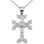 Middle Eastern Jewelry Sterling Silver Eternity Khachkar Armenian Cross Pendant Necklace (Small) Middle Eastern Jewelry Sterling Silver Eternity Khachkar Armenian Cross Pendant Necklace (Small)
