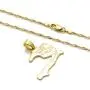 Fusamk Hip Hop Plated 18K Gold Haiti Map Tag Pendant Necklace