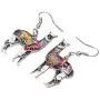NEWEI Enamel Alloy South America Alpaca Earrings Drop Dangle Fashion Unique Animal Jewelry For Women Girls Gift Charms