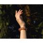 Baltic Amber Bracelet for Women or Girls, Handmade Multi-Layered and Clean Polished Beaded Jewelry- Wire Snake , up to 7.5” wrist size