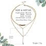 WISTIC Gold Vertical/Horizontal Bar Necklace Custom Engraving Stainless Steel Gold Plated Bar Necklace Layered Necklace for Women Adjustable Chain