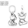 Pandora Jewelry Bulldog Puppy Dog Dangle Sterling Silver Charm