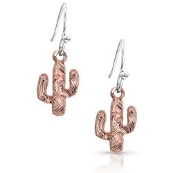 Montana Silversmiths Desert Darling Rose Cactus Earrings