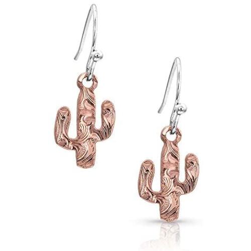 Montana Silversmiths Desert Darling Rose Cactus Earrings
