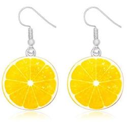 SEIRAA Lemon Drop Earrings Fruit Lover Gift Acrylic Earrings Summer Gift Lemon Jewelry Fashion Jewelry For Women Girls