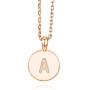 PAVOI 14K Rose Gold Plated Letter Necklace for Women | Gold Initial Necklace for Girls