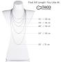 T400 925 Sterling Silver 1.7mm Rope Cable Curb Link Chain Necklace 16 18 20 24 30 inch for Women Men Boys Gift