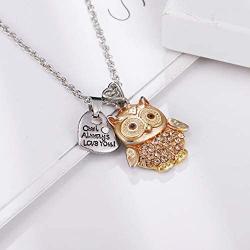 Osemind Elephant Necklace for Women Girls Bee Necklace Ladybug Necklace Owl Necklace Lucky Animal Necklace Earrings Set Meaningful