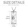 ROMANTICWORK 925 Sterling Silver Dandelion Necklaces for Women Make a Wish Necklace Dandelion Rectangle Festoon Necklace Dandelion Inspirational Jewelry for Women