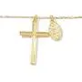 Solememo Gold Tone Chain with Cross Faith Pendant Necklace for Gift Solememo Gold Tone Chain with Cross Faith Pendant Necklace for Gift