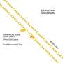 Lifetime Jewelry 3mm Paperclip Chain Necklace for Women and Men 24k Gold Plated