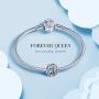 FOREVER QUEEN Rainbow Charm for Charm Bracelet, 925 Sterling Silver Openwork Beads Colorful Bead Charm with Skin-Friendly Fish Cubic Zircon Stone Perfect for Bracelet Necklace