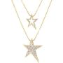 Chamqueen Double Layered Necklace Sweater Chain Jewelry V Shape Lariat Long Necklace for Women Girls