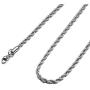 WEILYDF 2-5mm Twist Chain Necklace Stainless Steel Necklace 16-36 Inches Men Women Jewellery