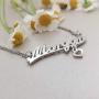 YSAHan Custom Initial Name Necklace Personalized Love Heart Charm Pendant Nameplate Jewelry Birthday Valentines Day Gift for Women Girls