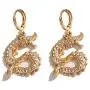 Dragon Dangle Earrings Exaggerated Chinese Dragon Small Hoop Earrings for Women Girls Hip Hop Party Jewelry Gifts