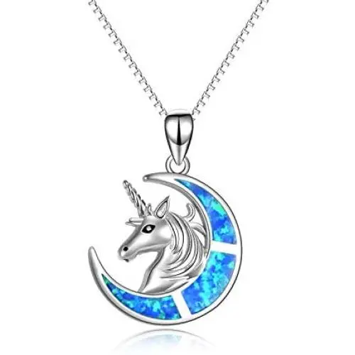 YFN Sterling Silver Lovely Animal Heart Moon Pendant Necklace Jewelry Gift for Women Girls 18'' YFN Sterling Silver Lovely Animal Heart Moon Pendant Necklace Jewelry Gift for Women Girls 18''