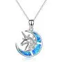 YFN Sterling Silver Lovely Animal Heart Moon Pendant Necklace Jewelry Gift for Women Girls 18'' YFN Sterling Silver Lovely Animal Heart Moon Pendant Necklace Jewelry Gift for Women Girls 18''