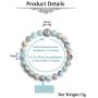 Top Plaza Healing Crystal Stone Bead Stretch Bracelet Elastic Gemstone Beaded Bracelets Yoga Meditation Reiki Balancing Quartz Jewelry for Womens Mens