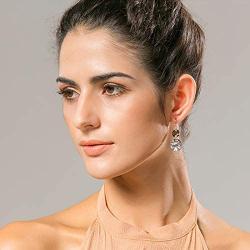 4 Pairs Bohemian Vintage Dangle Earrings Retro Rhinestone Earrings Boho Geometric Copper Wire Dangle Drop Earrings for Women Girls