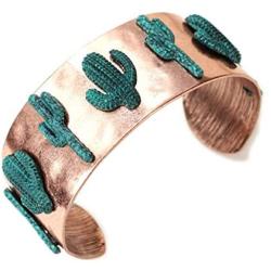 Wyo-Horse Jewelry Cactus Concho Cuff Bracelet