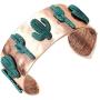 Wyo-Horse Jewelry Cactus Concho Cuff Bracelet