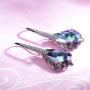 EleQueen 925 Sterling Silver CZ Baroque Drop Hook Earrings Made with Swarovski Crystals