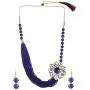 Efulgenz Fashion Chunky Multi Layered Faux Pearl Crystal Floral Statement Necklace Earrings Costume Jewelry Set (Color Options)