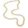 10K Yellow Gold 5mm Thick Cuban Curb Diamond Cut Pave Chain Necklace