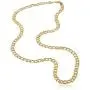 10K Yellow Gold 5mm Thick Cuban Curb Diamond Cut Pave Chain Necklace