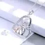 APOTIE 925 Sterling Silver Dog Necklace for Girls Always in My Heart Pendant Puppy Mother Day Jewelry Gift for Mom Dog Lover
