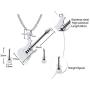 MPRAINBOW Guitar Music Player Stainless Steel Lover Pendant Necklace Jazz Jewelry for Men Women
