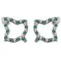 Pink and Green Leaf Zircon Earrings Sorority Gifts Graduation Gift Graduation Jewelry