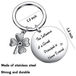 School Principal Gift, The Influence of a Great Principal is Never Erased School President Appreciation Keychain