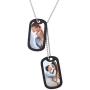 U7 Men Women Custom ID Tag,Stainless Steel Medical Identification Necklace Bead Chain 23 Inch, Silicone Silencer, Military Dog Tag Customized with Text or Image, Gift Packed