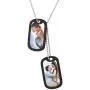U7 Men Women Custom ID Tag,Stainless Steel Medical Identification Necklace Bead Chain 23 Inch, Silicone Silencer, Military Dog Tag Customized with Text or Image, Gift Packed