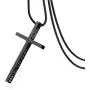 HZMAN Philippians 4:13 Cross Pendant Strength Bible Verse Stainless Steel Necklace