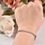 AOBOCO Sterling Silver Sister Bracelet Embellished with Crystals from Austria, Always My Sister Forever My Friend, Inspirational Christmas Anniversary Birthday Jewelry Gifts for Sister Best Friend