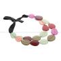 MENTHOME Resin Orange Double Layered Women Fashion Handmade Necklace Jewellery for Women and Girls