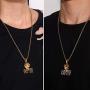 ROWIN&CO Black Lives Matter Necklace Pendant Hip hop Jewelry Gold Plated Power Fist Design Personalized Gifts for Men Women/Best Love Husband/Boyfriend Birthday