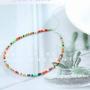 Yalice Multicolor Choker Necklace Chain Rainbow Seed Bead Necklaces Jewelry for Women and Girls
