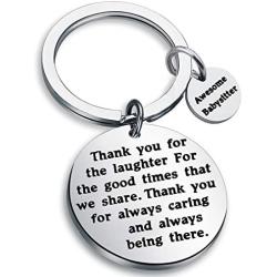 Babysitter Gift Thank You for Always Caring and Always Being There Keychain Appreciation Gift Nanny Thank You Gift